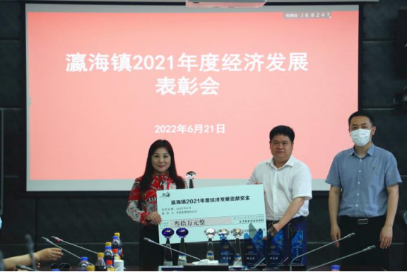 助力经济发展，明博网页股份公司获瀛海镇经济发展三项大奖